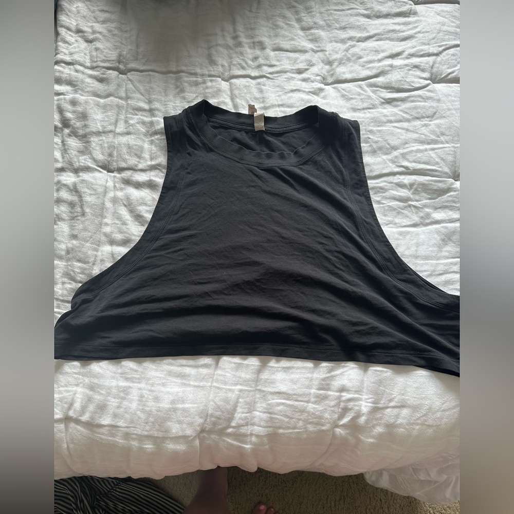 Lululemon All Yours Cropped Tank Top-Black